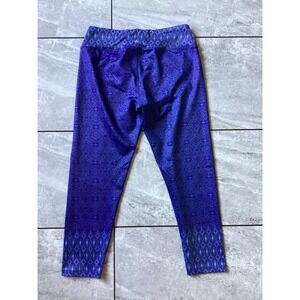 Prana Womens Purple Geometric Diamond Print Yoga Leggings Size M RN 124977